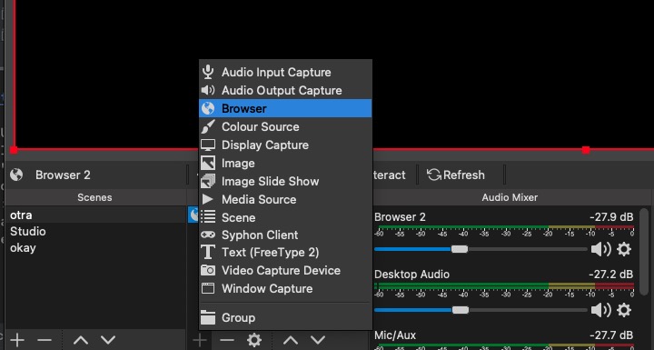 Add a Browser Source in OBS Studio