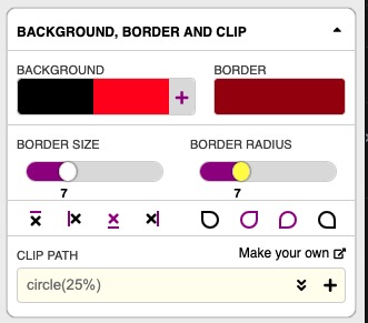 Background border and clip
