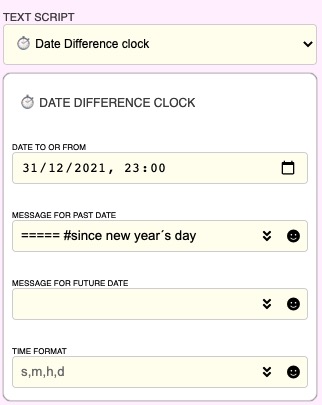 Date Difference Clock