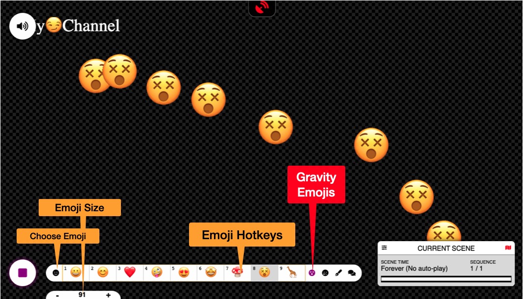 Gravity Emojis Remixx function