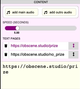The QR Object in Obscene Studio is able to display several QR Codes in a loop